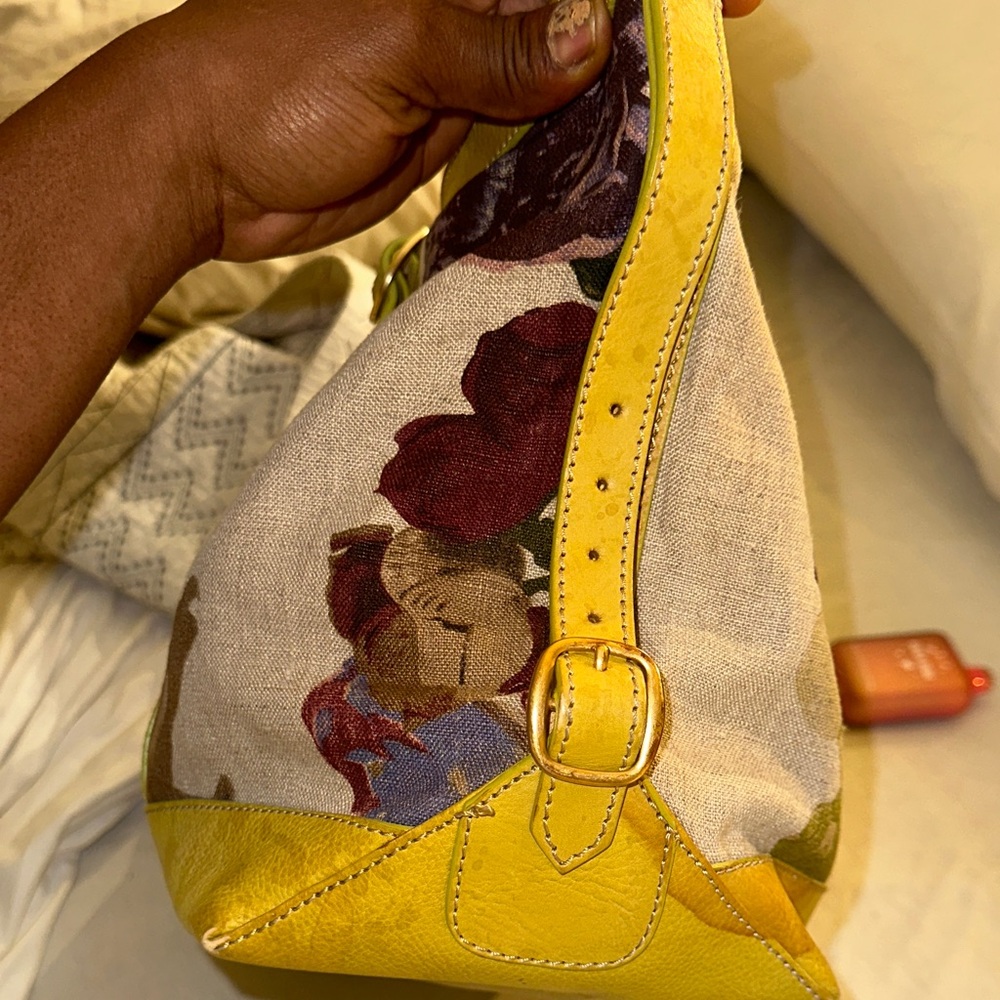 Valentino Vintage Canvas and Leater Floral Weekender tote Bag - Picture 5 of 10